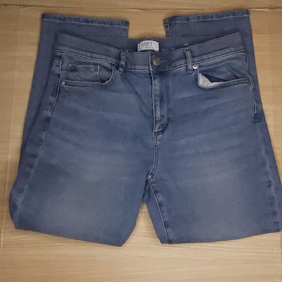 LOFT Denim - Loft Petite Light Wash Straight Cropped Jeans 6